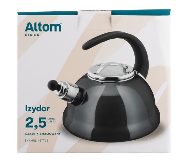 Altom Izydor czajnik emaliowany 2,5 l grafitowy indukcja - 1611105 - zdjęcie 4